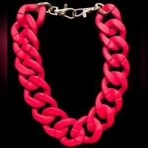 Bold Red Chunky Bag Chain
